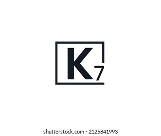 k7, 7k Initial letter logo
