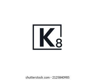 k8, 8k Initial letter logo