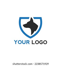 k9 german shepherd minimal shield guard logo vector eps 10.eps