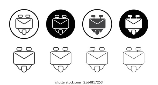 K9 mail icon Thin outline art symbol