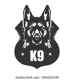 K9 police dog vector illustration 
