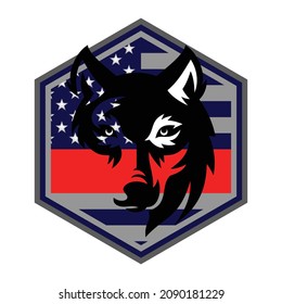 K9 police dog vector illustration