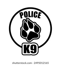 k9 police team chevron vector illustration