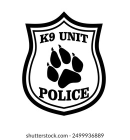 k9 police team chevron vector illustration