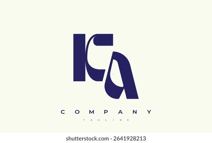 KA Abstract Geometric Logo Design. Modern and elegant logo design with simplistic typography elements, showcasing branding excellence.