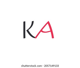 KA abstract vector logo monogram template