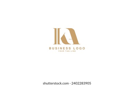 Monograma con logotipo de letras abstractas KA, AK, K, A