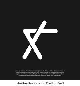 KA AK Logo. Kombination von Abstraktem KA AKLogo in einer Form