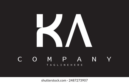 KA, AK Minimalistische und moderne Vektorgrafik Logo Design Vorlage in einer kreativen und einzigartigen Art und Weise