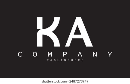 KA, AK Minimalistische und moderne Vektorgrafik Logo Design Vorlage in einer kreativen und einzigartigen Art und Weise