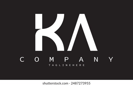KA, AK Minimalistische und moderne Vektorgrafik Logo Design Vorlage in einer kreativen und einzigartigen Art und Weise