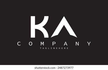 KA, AK Minimalistische und moderne Vektorgrafik Logo Design Vorlage in einer kreativen und einzigartigen Art und Weise