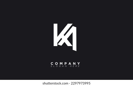 KA Alphabet letters Initials Monogram logo AK, K and A