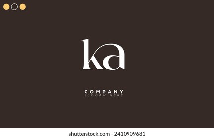 KA Alphabet Buchstaben Initial Monogram Logo AK, K und A