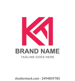 KA Buchstaben Buchstaben Initialen Monogramm Logo AK, K und A