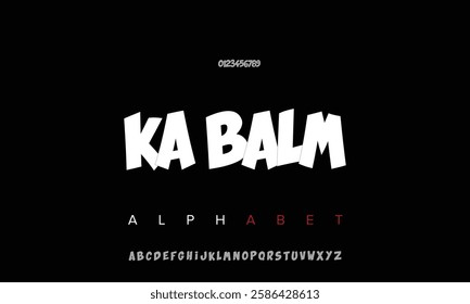 Ka Blam Vector font alphabet with two sets of letters