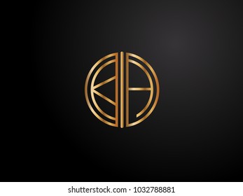 KA circle shape gold color design