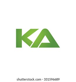 KA company linked letter logo green