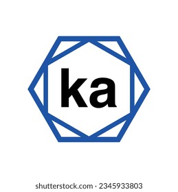 KA Company name in diamond shape. KA monogram.