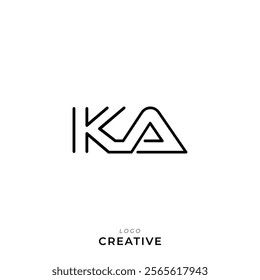 KA Creative Latter Logo Design Branding Logo Design. Creative Logo. Template. Vector illustration. Modern Design. Monogram Design. Brand Identity. Company Logo.