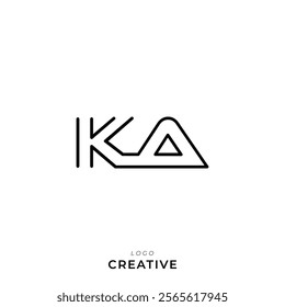 KA Creative Latter Logo Design Branding Logo Design. Creative Logo. Template. Vector illustration. Modern Design. Monogram Design. Brand Identity. Company Logo.