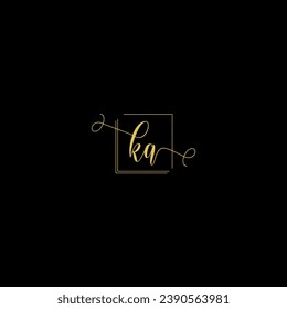 KA creative modern letters logo design template