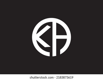 KA creative modern monogram minimalist logo design