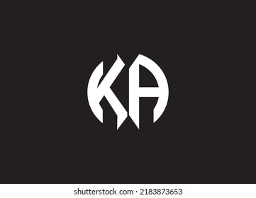 KA creative modern monogram minimalist logo design