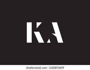 KA creative modern monogram minimalist logo design