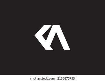 KA creative modern monogram minimalist logo design