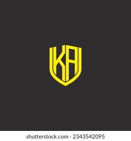 KA  creative and modern vector logo design.