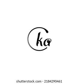 KA fashion initial logo concept in high quality professional design that will print well across any print media