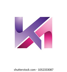 KA Flat Minimalist font logo with gradient color