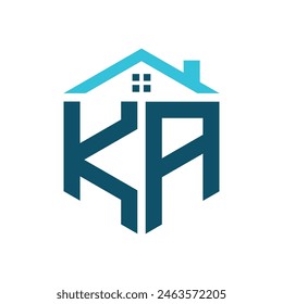 KA House Logo Design Template. Letter KA Logo for Real Estate, Construction or any House Related Business