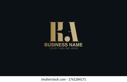  KA initial based minimal logo design typography vector 