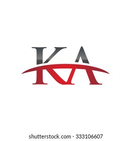 KA initial company red swoosh logo