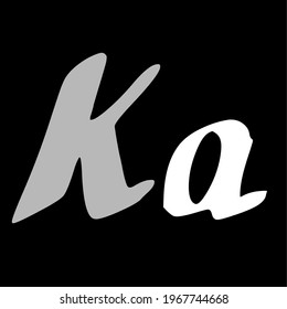 Ka initial handwritten logo for identity