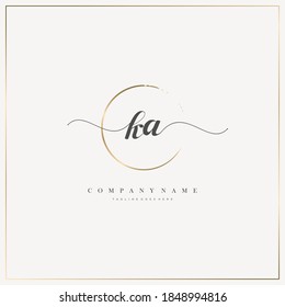 KA Letra inicial logotipo de escritura a mano modelo vector, logotipo para belleza, cosméticos, boda, moda y negocios	