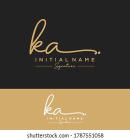 KA Initial letter handwriting and signature logo.