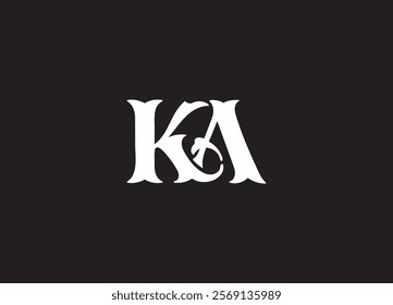 KA initial letter logo design and minimalist logo
