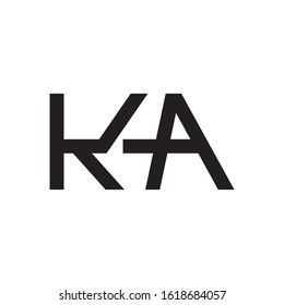 KA initial letter logo template vector icon design