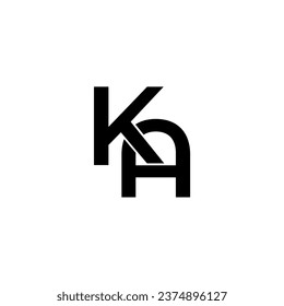 KA initial letter monogram typography logo vector