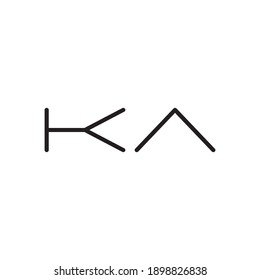 ka initial letter vector logo