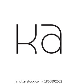 ka initial letter vector logo