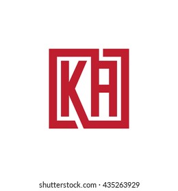 KA initial letters looping linked square logo red