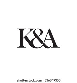 K&A Initial logo. Ampersand monogram logo