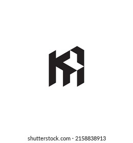 KA initial logo letters in high quality professional design that will print well across any print media