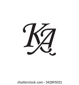 KA initial monogram logo