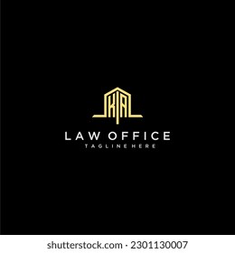 KA initial monogram logo for law office with home office design image