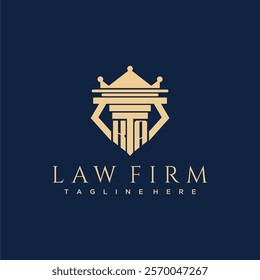 KA initial monogram logo for lawfirm vector design